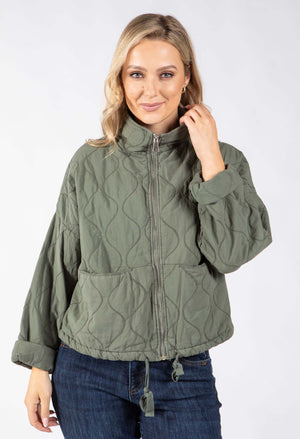 Quilted Zip-Up Jacket