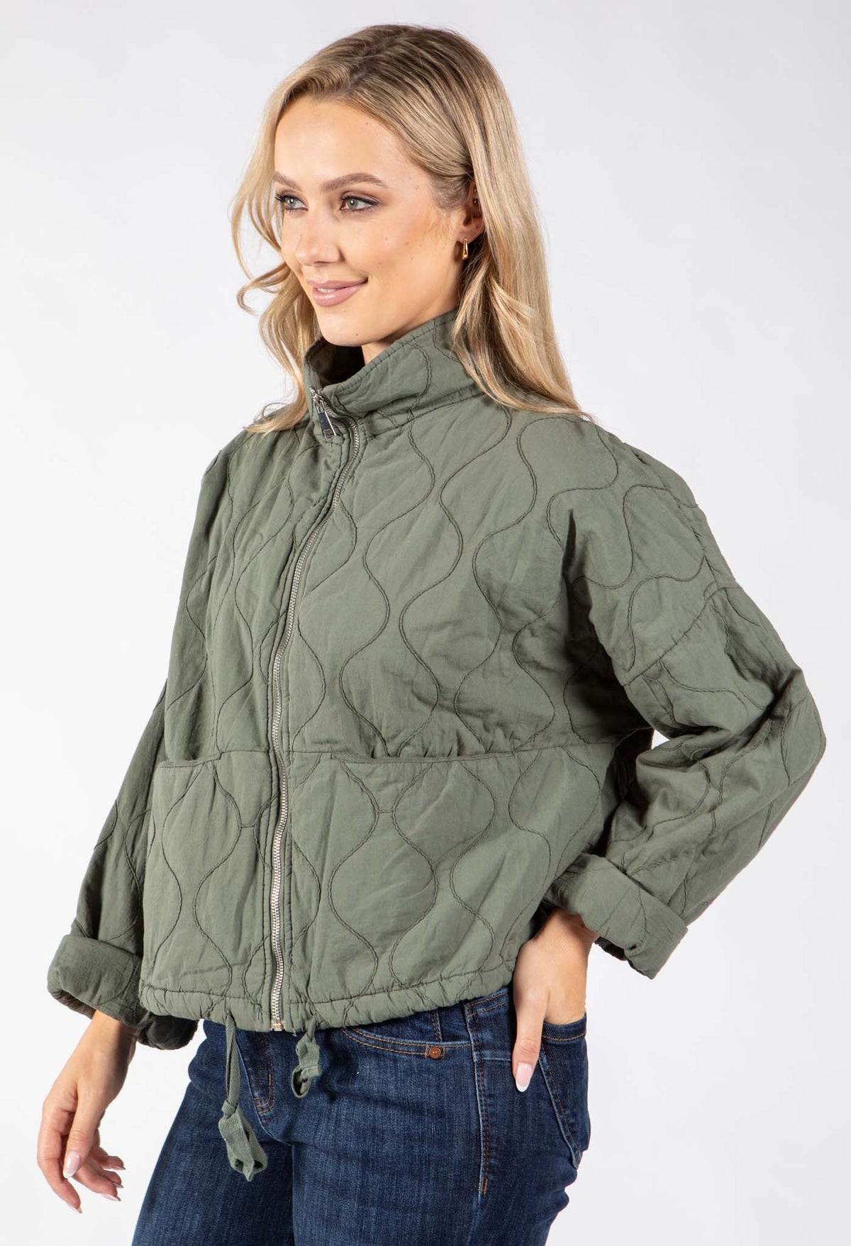Quilted Zip-Up Jacket