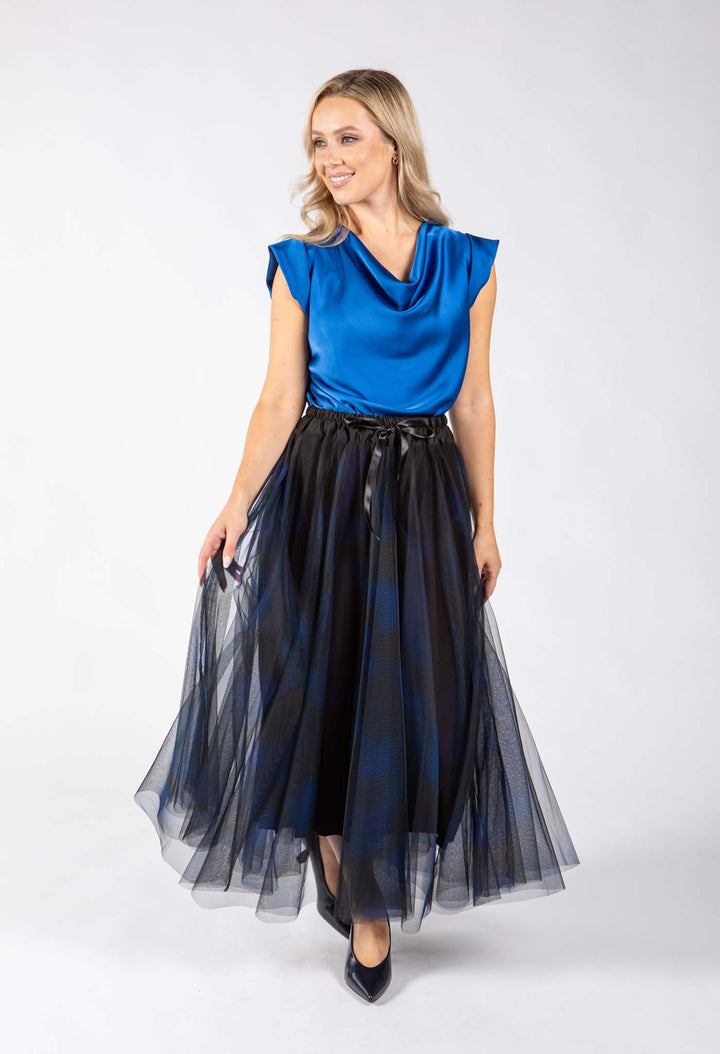 Watercolour Design Tulle Skirt