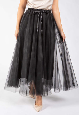 Watercolour Design Tulle Skirt