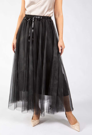 Watercolour Design Tulle Skirt