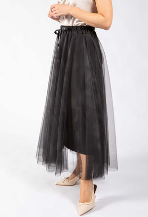 Watercolour Design Tulle Skirt