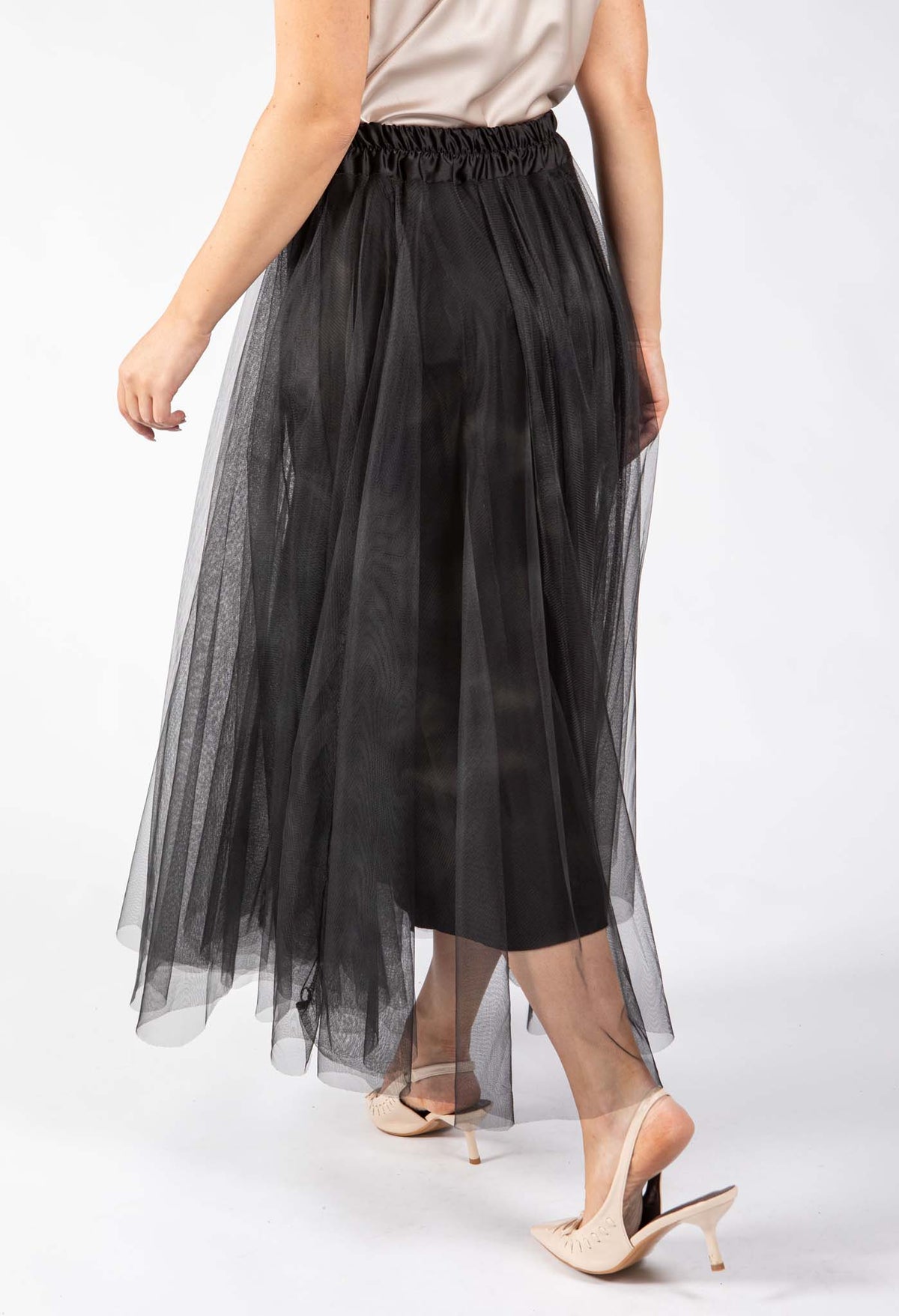 Watercolour Design Tulle Skirt