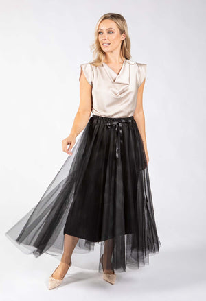 Watercolour Design Tulle Skirt