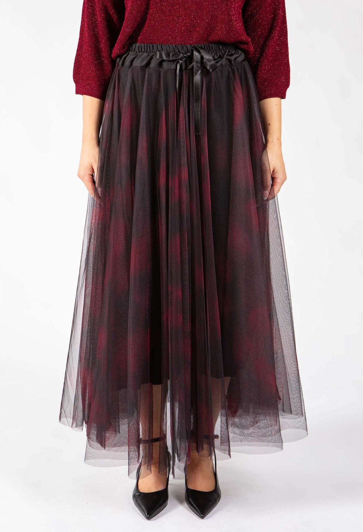 Watercolour Design Tulle Skirt