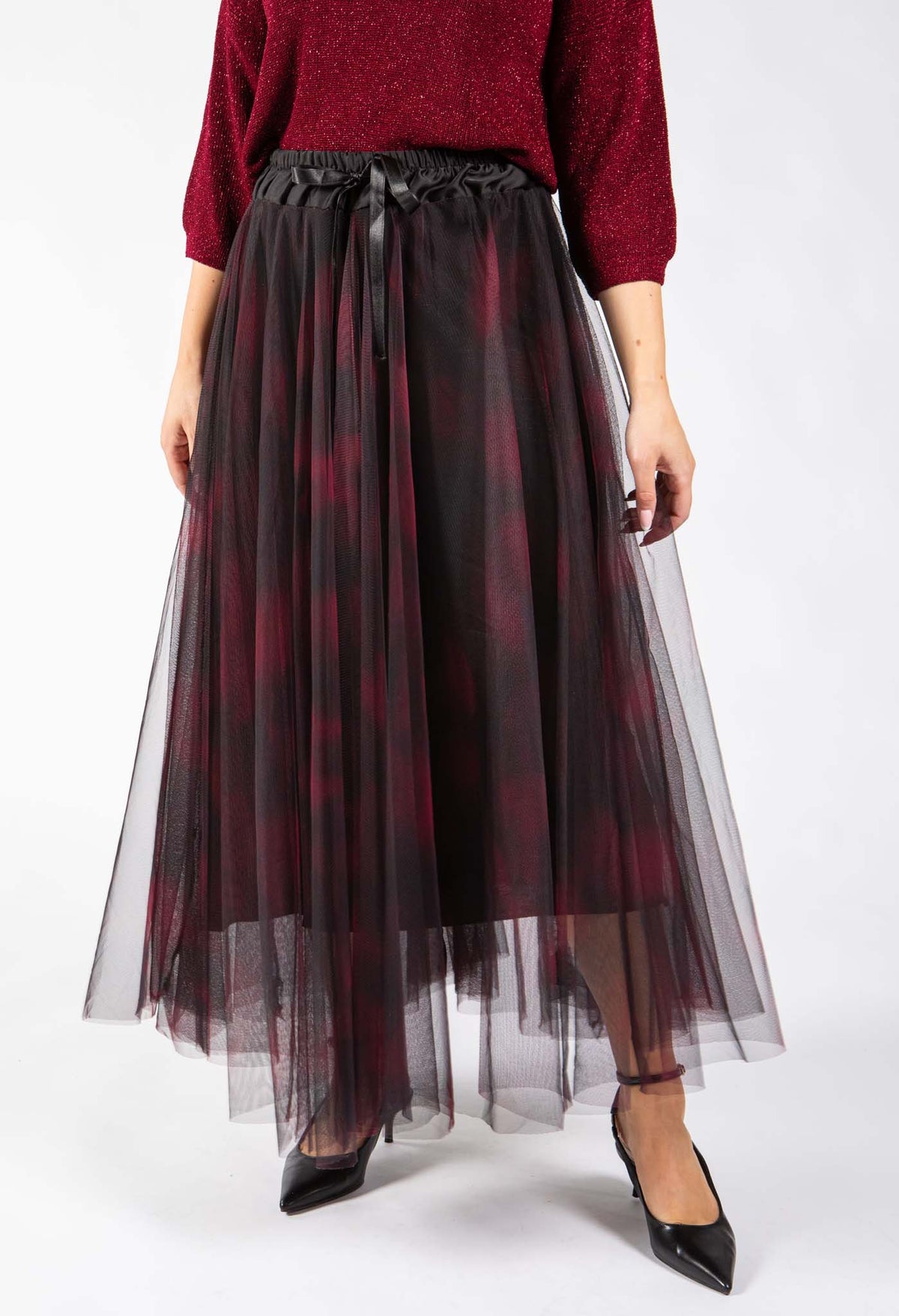 Watercolour Design Tulle Skirt