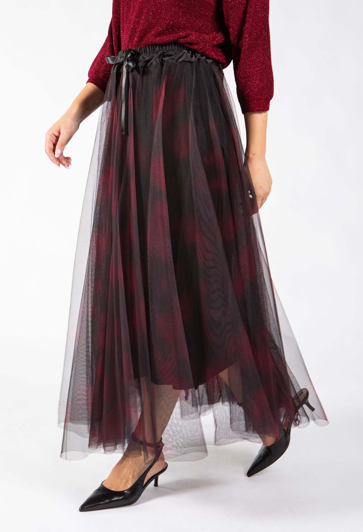 Watercolour Design Tulle Skirt