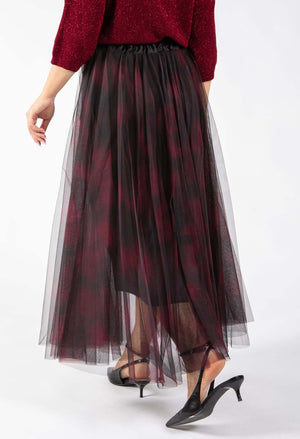 Watercolour Design Tulle Skirt