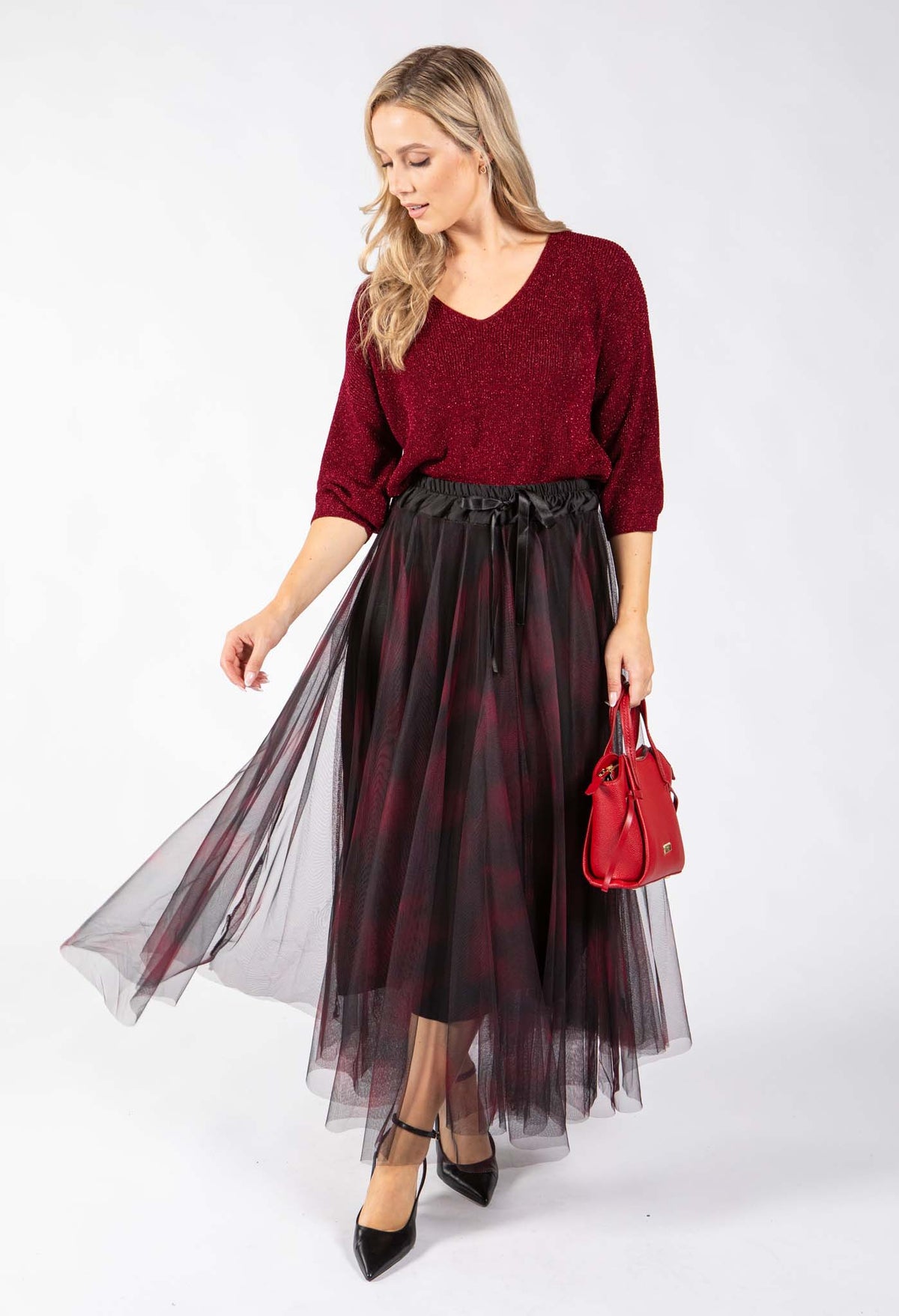 Watercolour Design Tulle Skirt