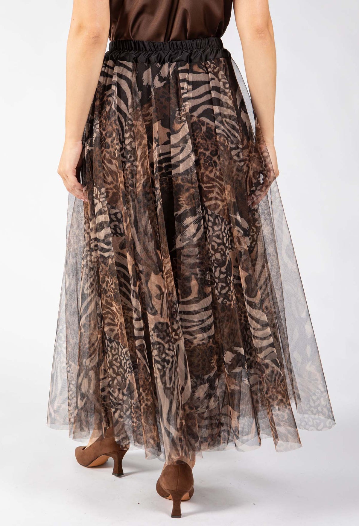 Animal Print Tulle Skirt