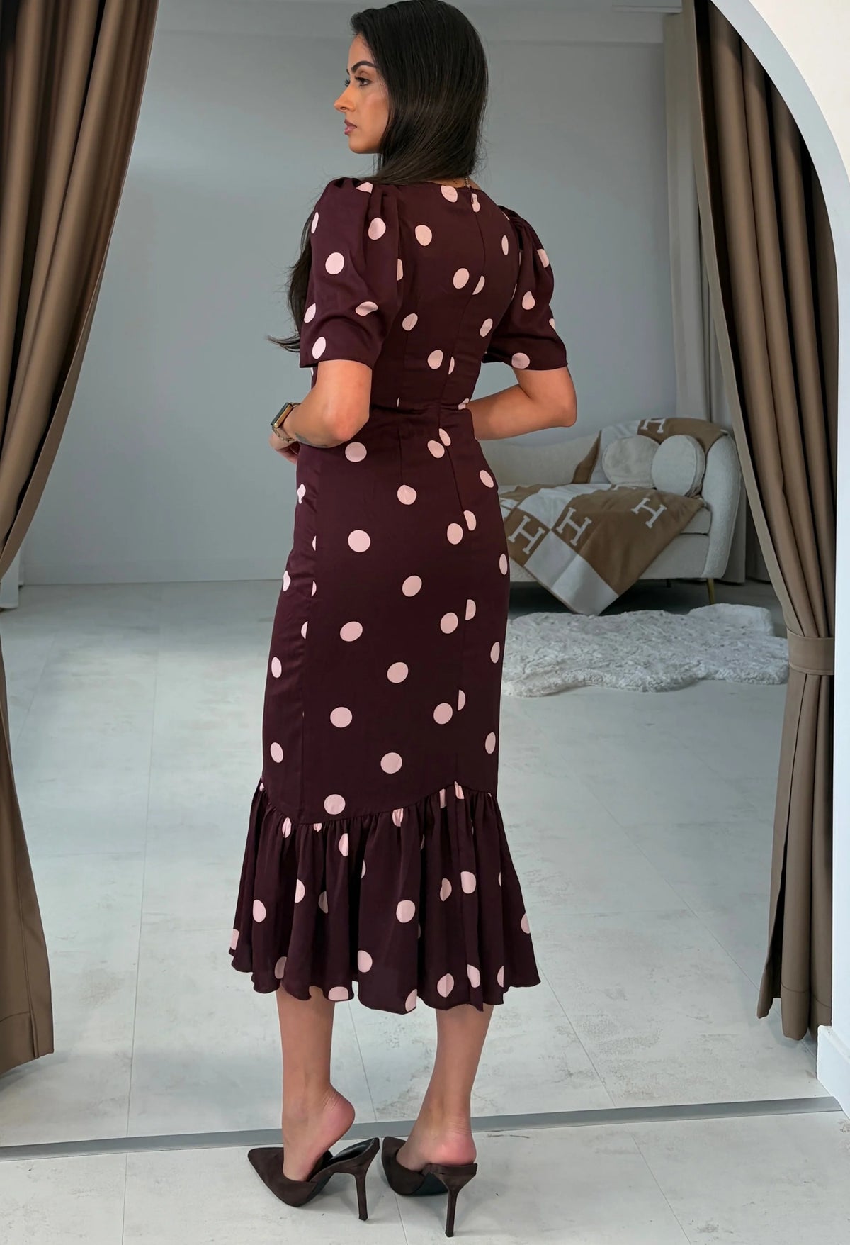 Jennifer Polka Dot Midi Dress