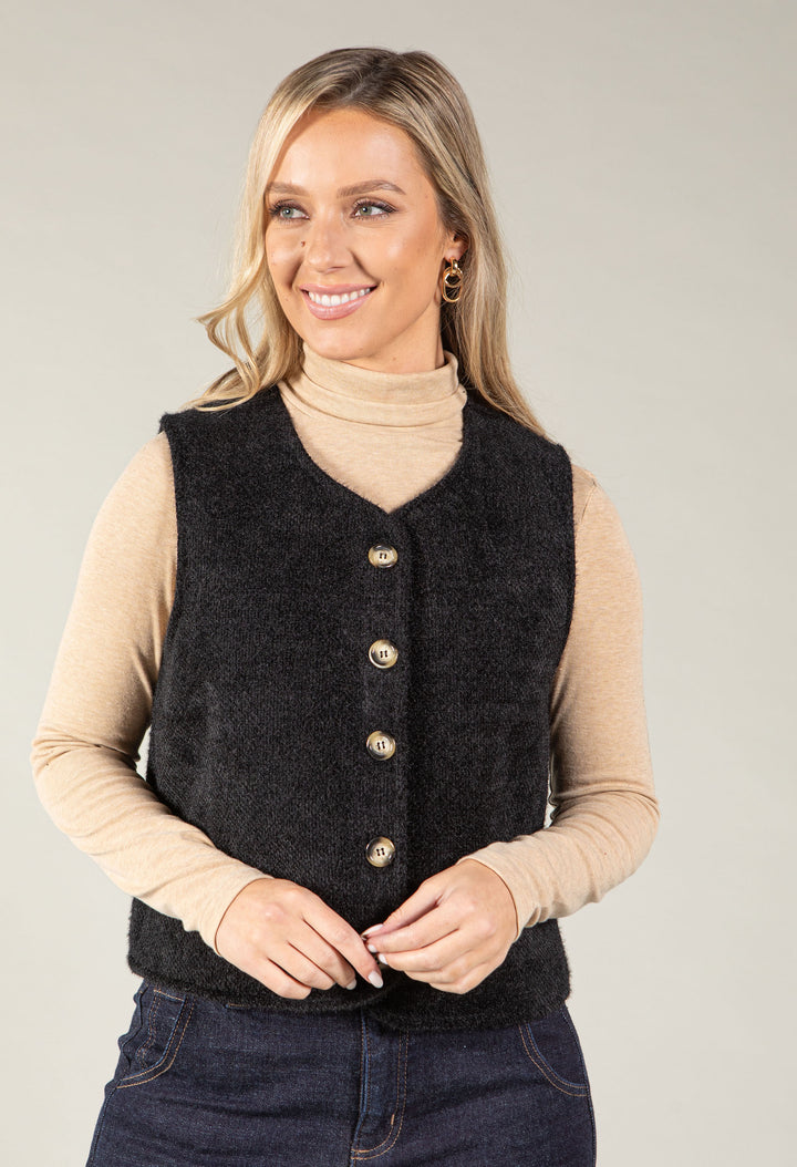 Hermica Faux Fur Lined Waistcoat