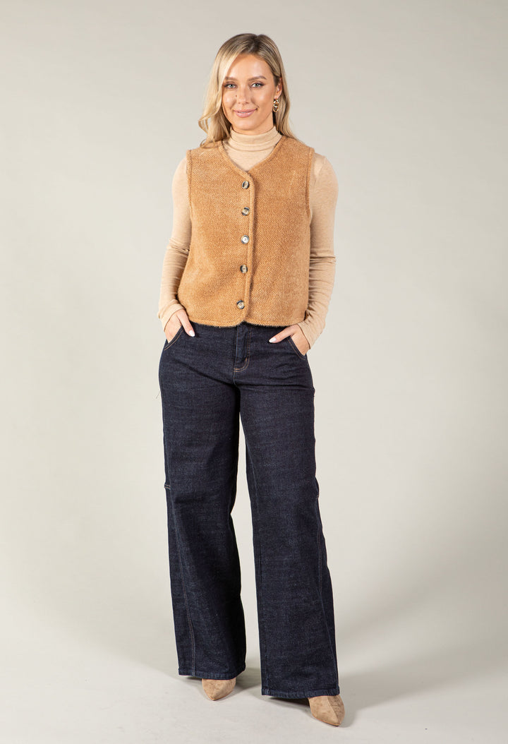 Hermica Faux Fur Lined Waistcoat