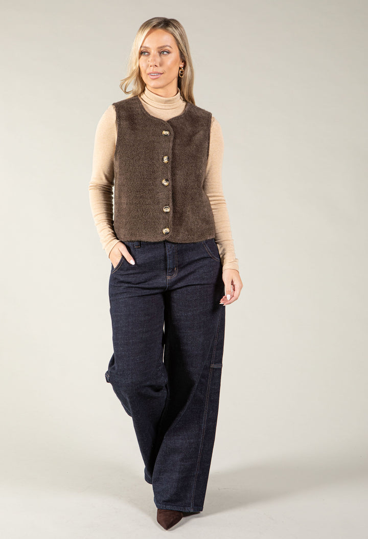 Hermica Faux Fur Lined Waistcoat