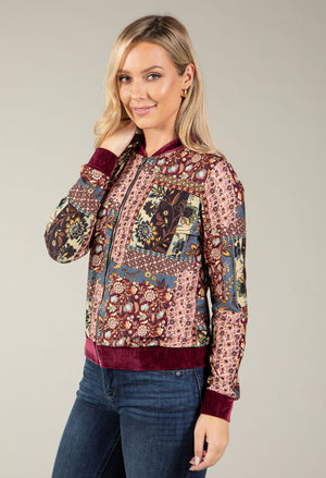 Theo Patchwork Zip Up Blouse