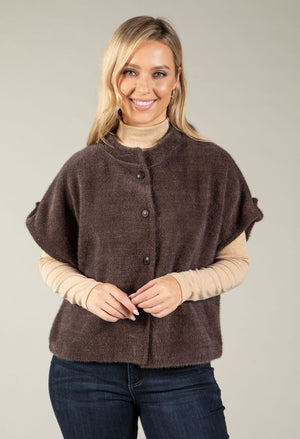 Snow Button Up Short Sleeve Cardigan