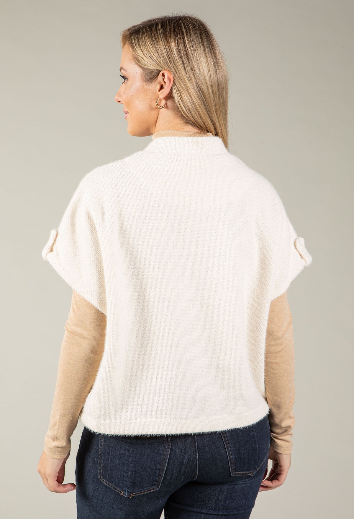 Snow Button Up Short Sleeve Cardigan