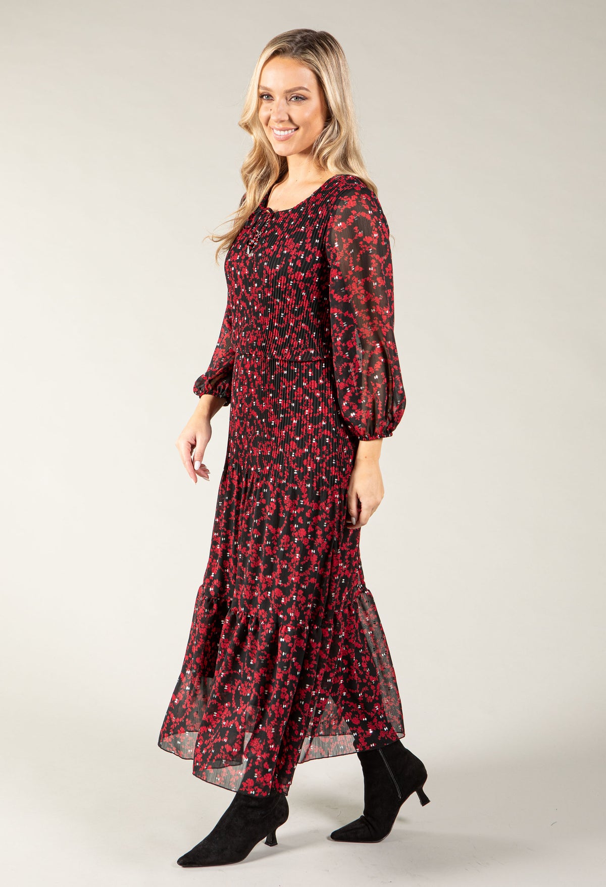 Riadella Plisse Pleated Floral Dress