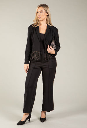 Diamante Fringe Cropped Jacket