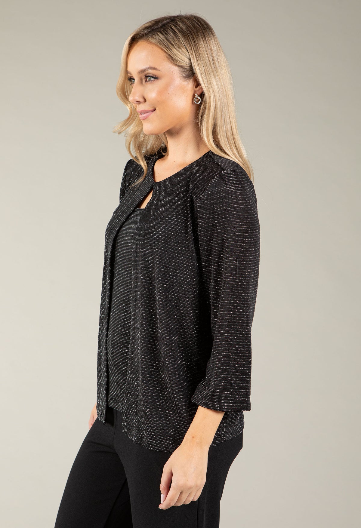 Lurex Top & Jacket Set