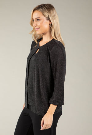 Lurex Top & Jacket Set