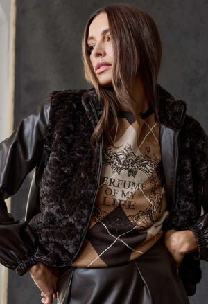 Faux Leather & Fur Jacket