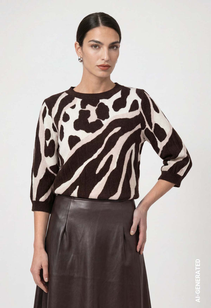 Animal Design Knit Jumper