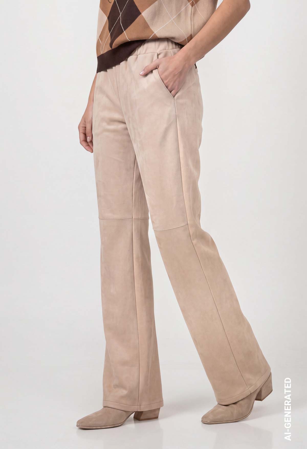 Velvet Pull On Trousers