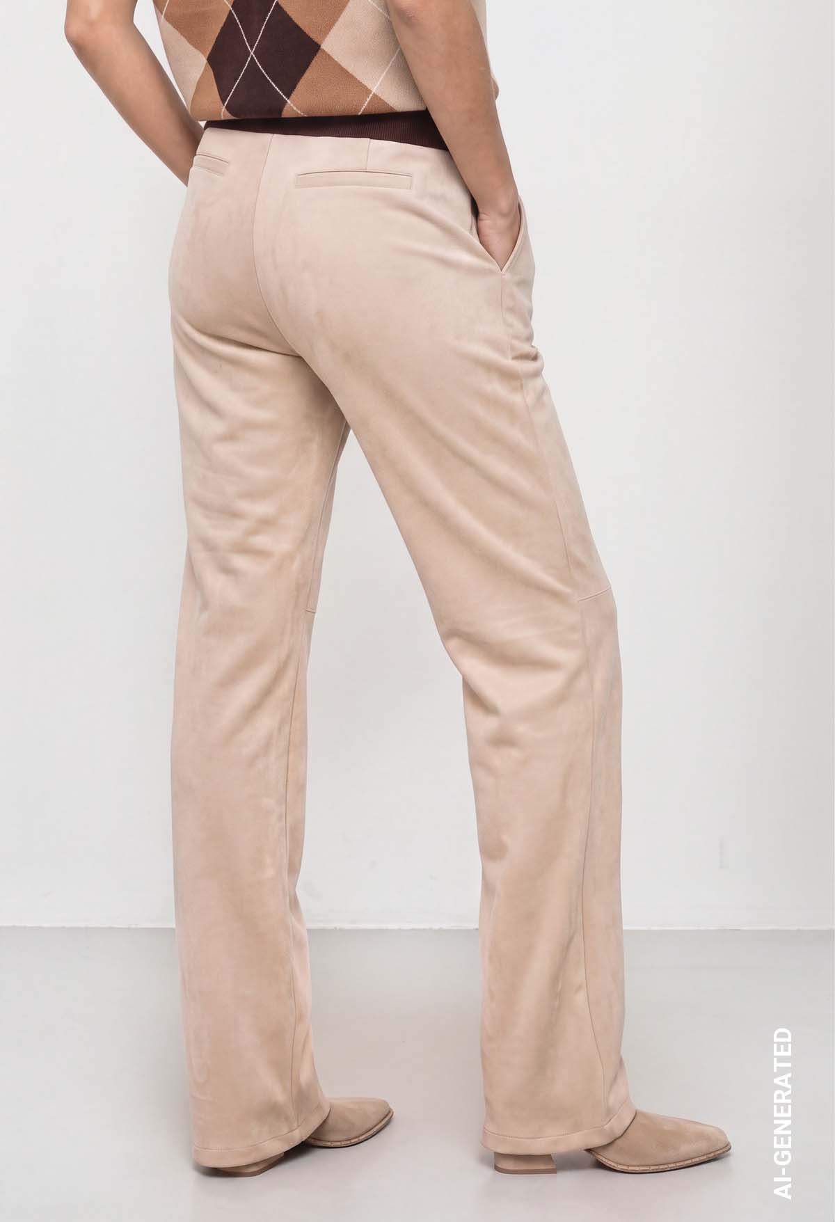 Velvet Pull On Trousers