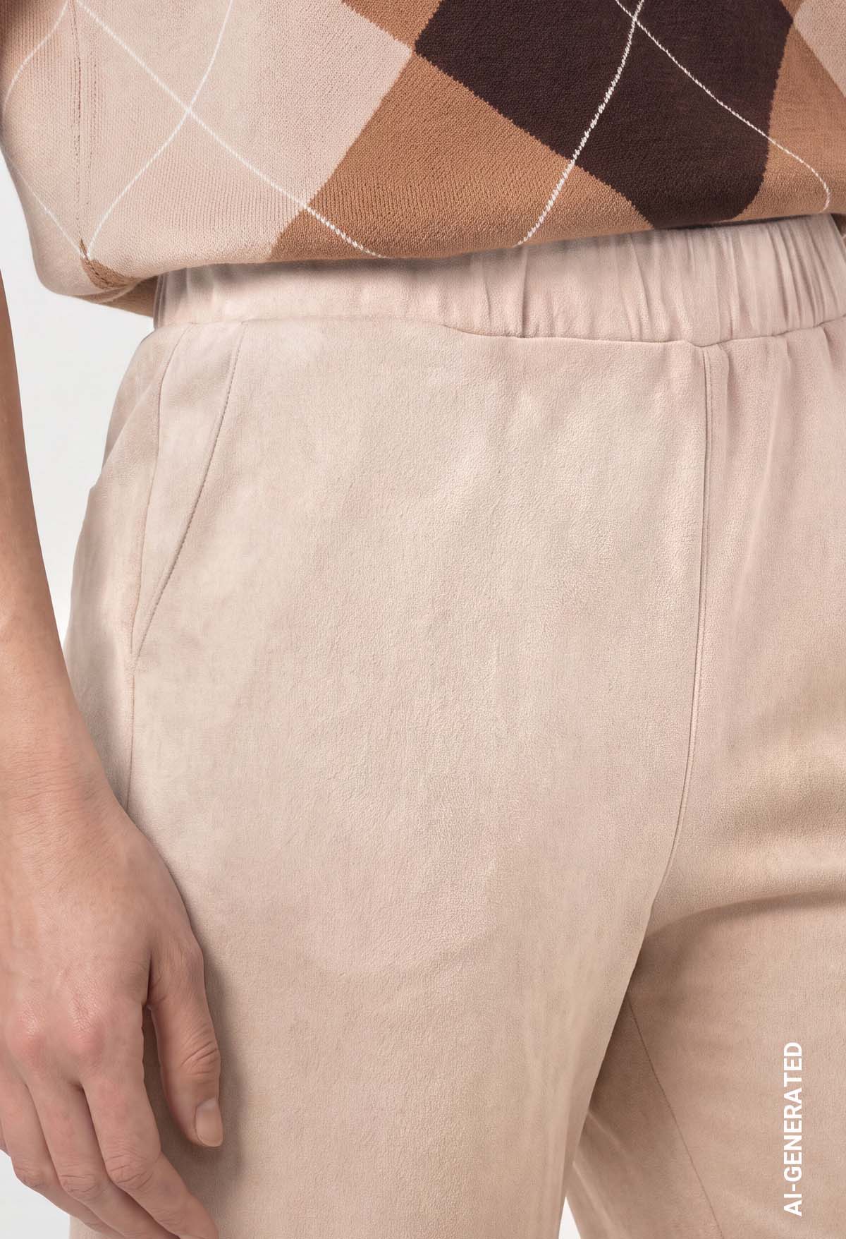 Velvet Pull On Trousers
