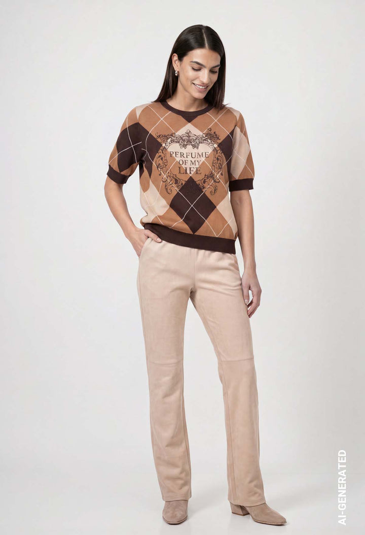 Velvet Pull On Trousers