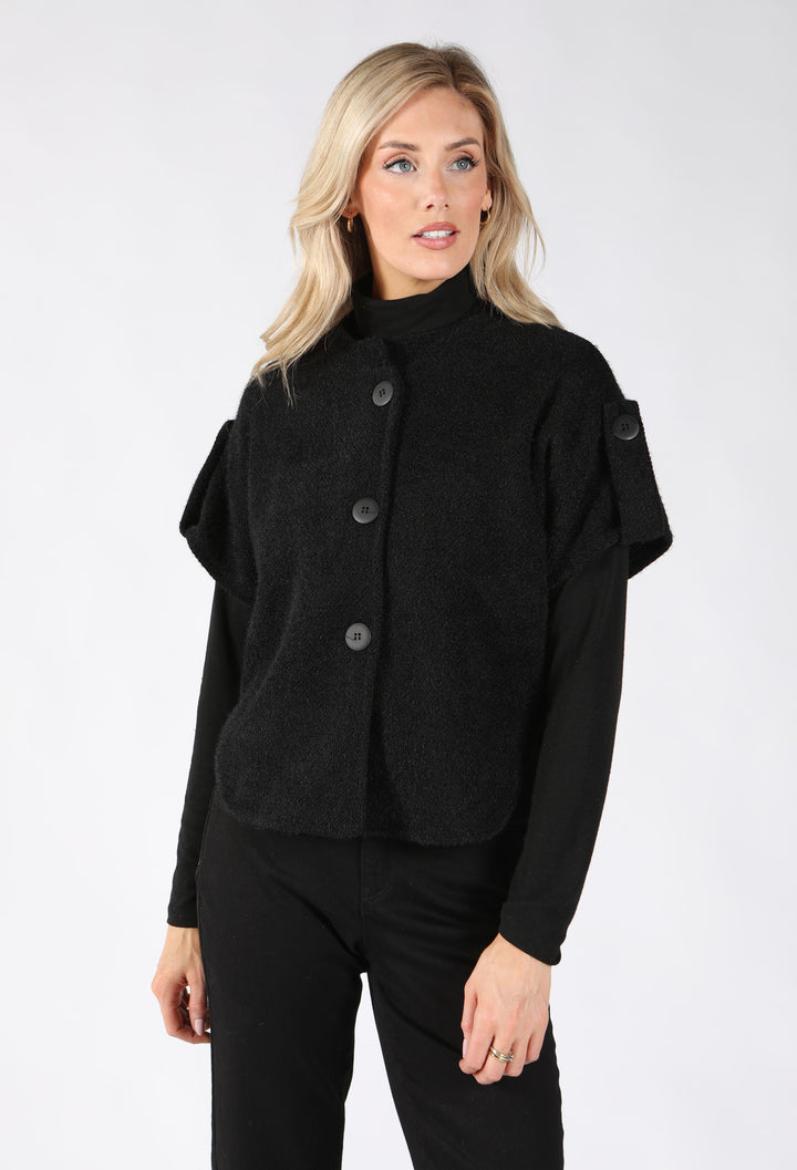 Short Sleeve Button Up Cardigan