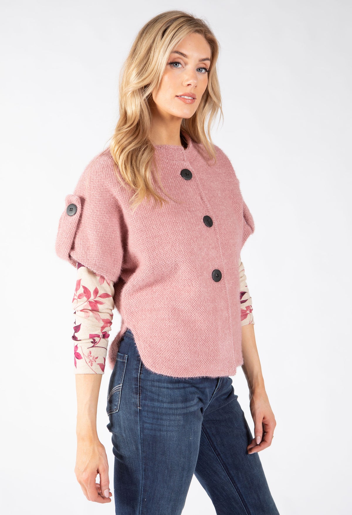 Short Sleeve Button Up Cardigan