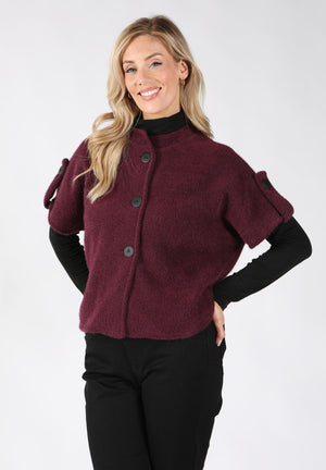 Short Sleeve Button Up Cardigan
