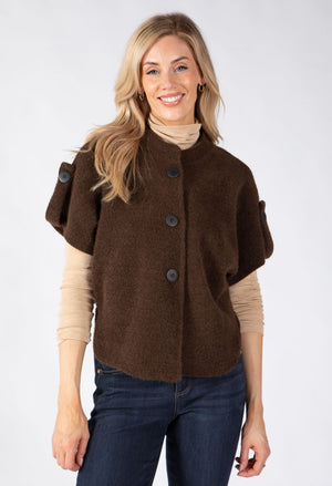 Short Sleeve Button Up Cardigan