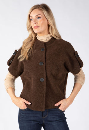 Short Sleeve Button Up Cardigan