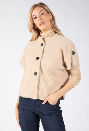 Short Sleeve Button Up Cardigan
