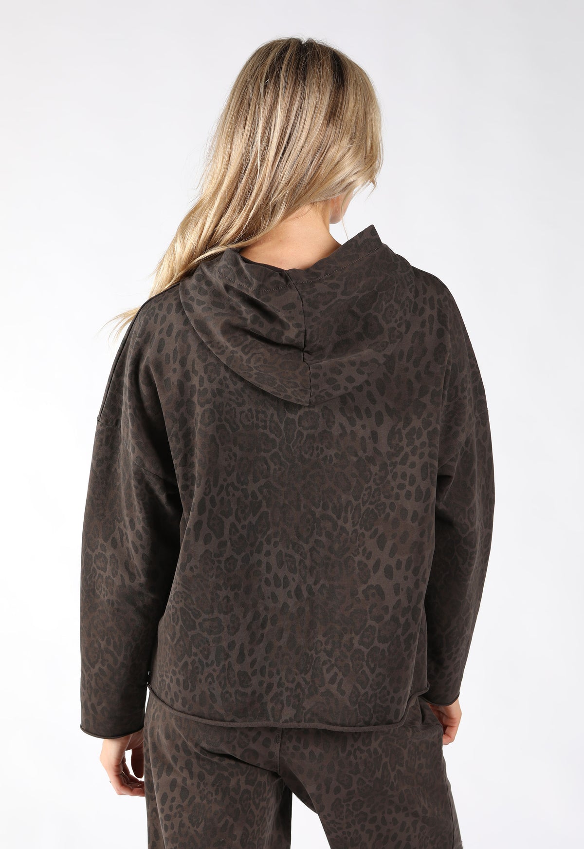 Leopard Print Zip Up Hoodie