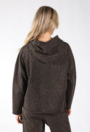 Leopard Print Zip Up Hoodie