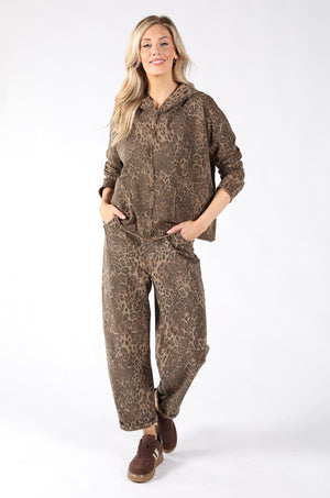 Leopard Joggers with Front Seam