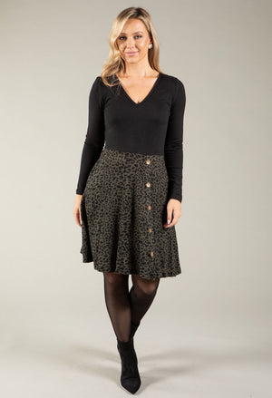 Leopard Print Midi Dress