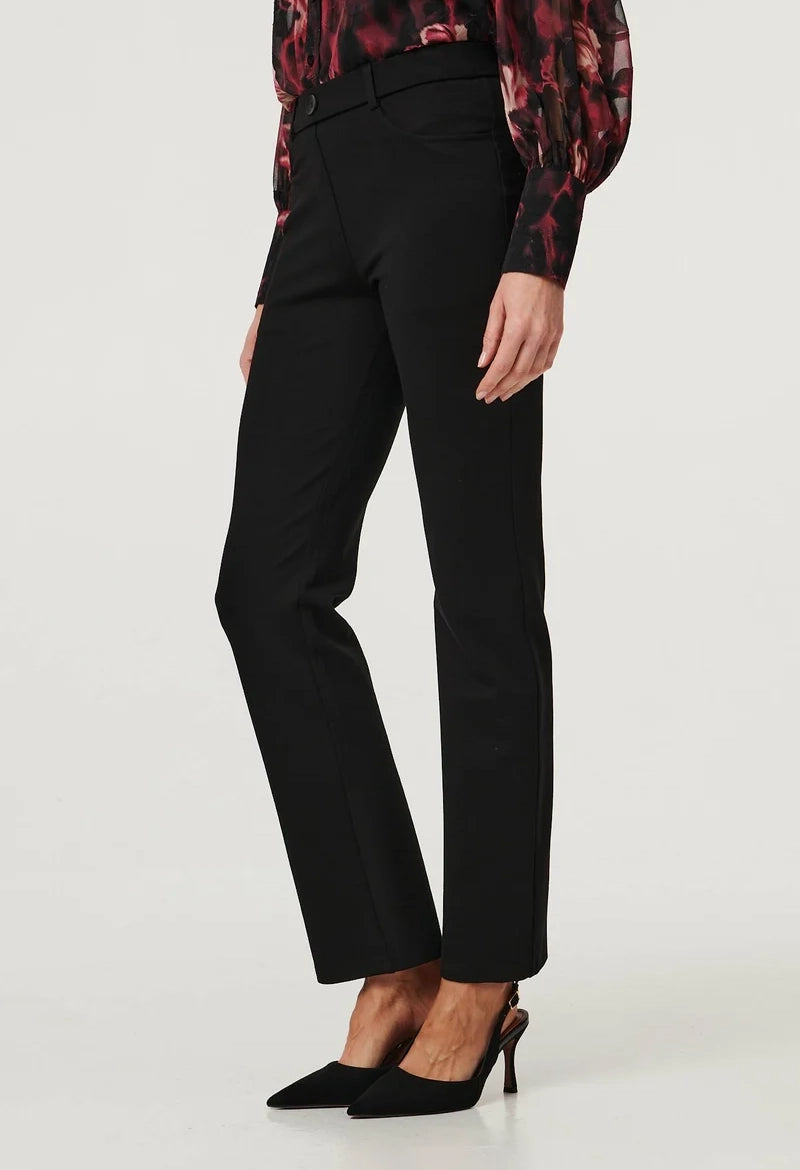 Slim Fit Flare Smart Trousers