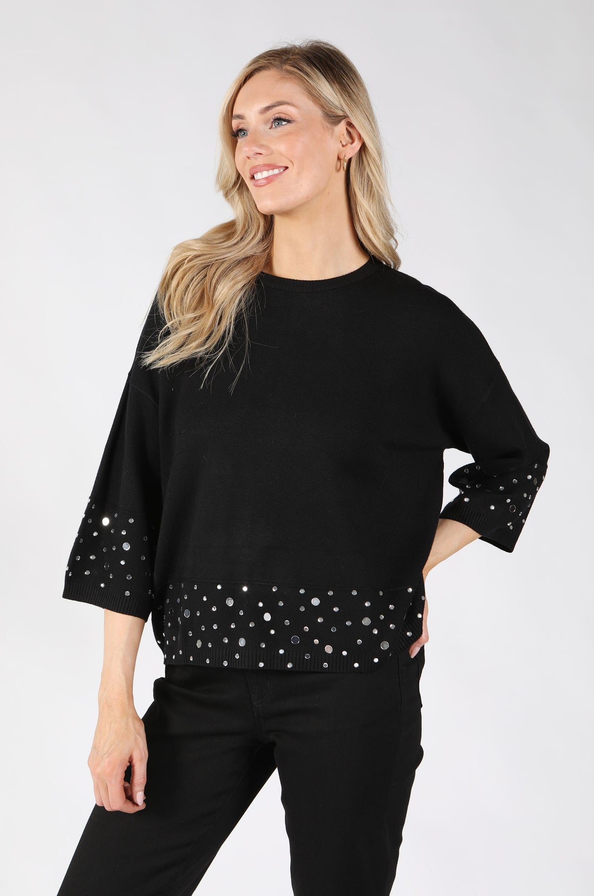 Mirrored Disc Knit Top