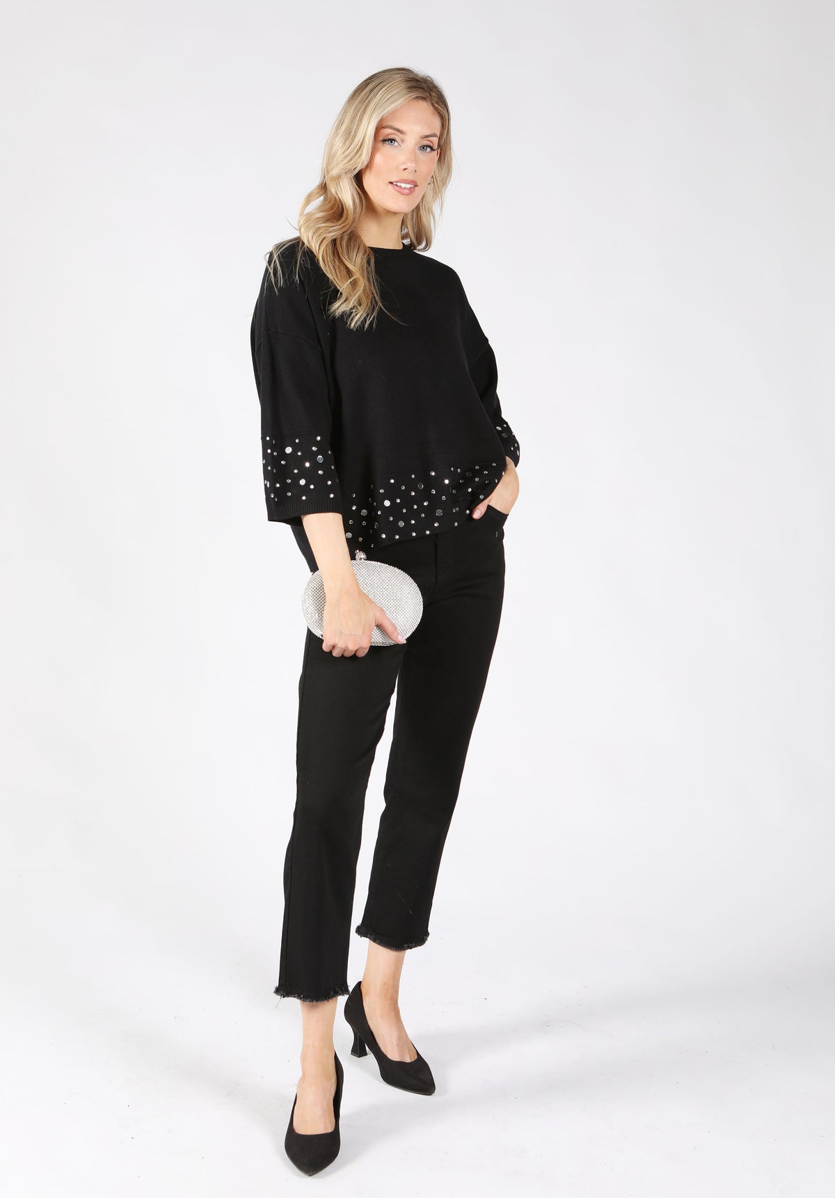 Mirrored Disc Knit Top
