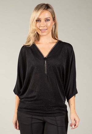 Royale Zip Blouse – Pamela Scott