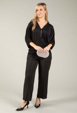Royale Zip Blouse, view 4 – Pamela Scott