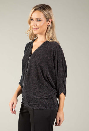 Royale Zip Blouse, view 7 – Pamela Scott