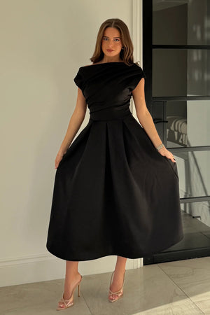 Betty Asymmetric Neckline Skater