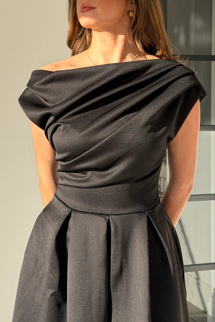 Betty Asymmetric Neckline Skater