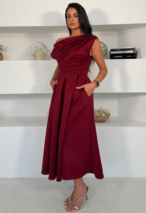 Betty Asymmetric Midi Dress